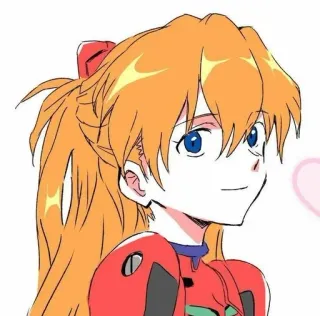 ❤️ Asuka Langley Soryu Neon Genesis Evangelion Anime, Gadis, Asuka, Evangelion, Lucu, Kartun telegram sticker