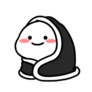 ❄ น่ารัก, คาวาอิ, หยด, ฮู้ด, เรียบง่าย, การ์ตูน telegram sticker