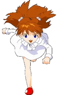 🏃 Asuka Langley Soryu Neon Genesis Evangelion Anime, Gadis, Kartun, Asuka, Evangelion, Karakter whatsapp sticker