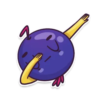😎 Dab, Cartoon, Sticker, Spaß, Süß, Lila telegram sticker