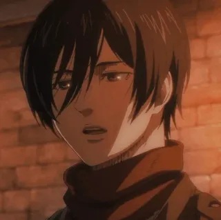 🧣 Mikasa Ackerman Attack on Titan Anime, Personnage, Mikasa Ackerman, L'Attaque des Titans, Manga telegram sticker