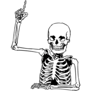 ☝️ szkielet, halloween, straszny, kości, anatomia, śmierć telegram sticker