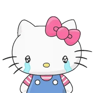 😊 Hello Kitty Hello Kitty, Dibujos animados, Triste, Llorando, Sticker, Lindo, Kawaii telegram sticker