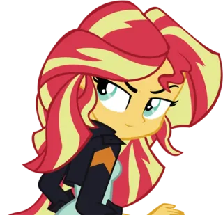 😏 Sunset Shimmer My Little Pony: Equestria Girls sunset shimmer, equestria girls, アニメ, 漫画, 友情, キャラクター whatsapp sticker