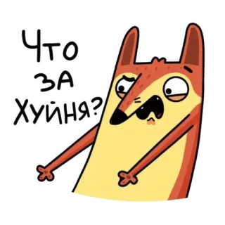 🤨 Что за хуйня? rubah, kartun, menyinggung, pertanyaan, bingung telegram sticker