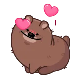 🤩 bear, love, hearts, cute, kawaii, cartoon telegram sticker
