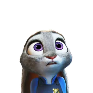 😨 Judy Hopps Zootopia Cartoon, Polizei, Hase, Polizist, Zoomania, Judy Hopps telegram sticker