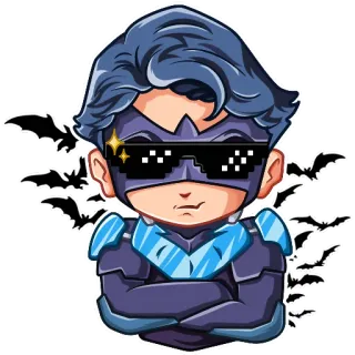 😎 Nightwing Nightwing, DC Comics, Supereroe, Batman, Personaggio dei fumetti whatsapp sticker