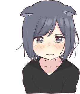 😭 anime, sedih, menangis, kawaii, air mata, manga telegram sticker
