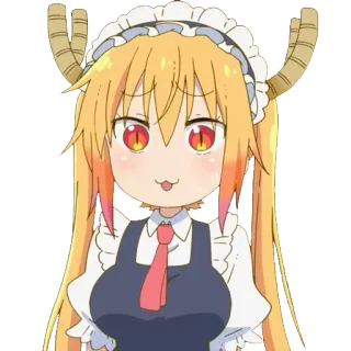 😗 Tohru Miss Kobayashi's Dragon Maid Anime, Dragon, Maid, Mignon, Tohru, Miss Kobayashi's Dragon Maid, Kawaii whatsapp sticker