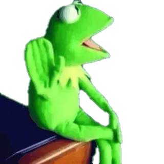 🖐 Kermit Kermit the Frog, frog, muppet, middle finger, offensive telegram sticker