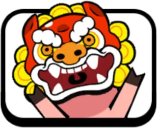 🐯 danse du lion, chinois, masque, rouge, culture telegram sticker
