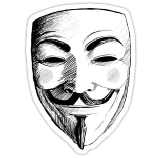 👻 Guy Fawkes V for Vendetta anonymous, guy fawkes mask, v for vendetta, protest, activism, hacktivism telegram sticker