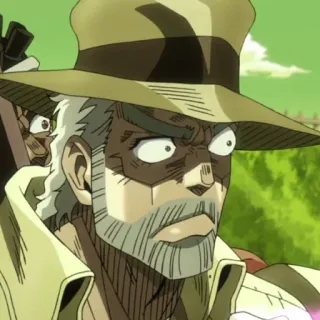 😳 Joseph Joestar JoJo's Bizarre Adventure Anime, Manga, Joseph Joestar, Aventura, Peleas telegram sticker