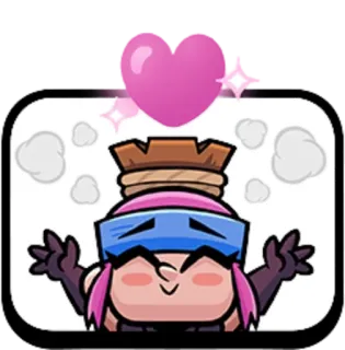 🥰 Clash Royale принцесса, любовь, милый, сердце, игра, эмодзи telegram sticker