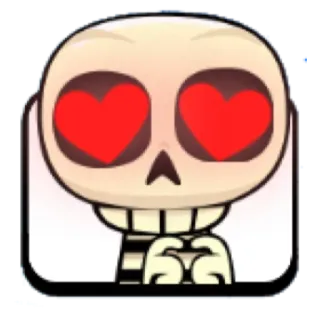 😍 squelette, amour, emoji, dessin animé whatsapp sticker