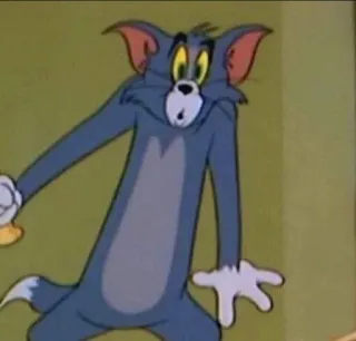 💛 Tom Cat Tom and Jerry mèo, hoạt hình, sốc, hài hước, hoạt họa, nhân vật telegram sticker