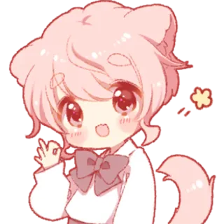 👌 Anime, Chibi, Kawaii, Leuk, Beer, Illustratie, Sticker telegram sticker