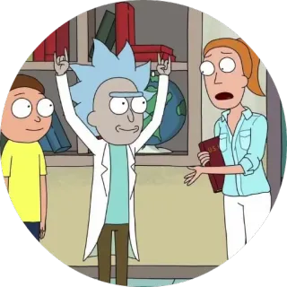 🤘 Rick Sanchez Rick and Morty rick and morty, kartun, adult swim, rick, ilmuwan, animasi telegram sticker