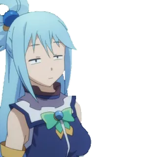 😑 Aqua Konosuba Anime, Konosuba, Aqua, Karakter, Meme, Lucu, Kartun telegram sticker
