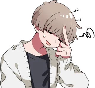 😅 Anime, Sticker, Cử chỉ, Vui vẻ, Nam, Dễ thương telegram sticker