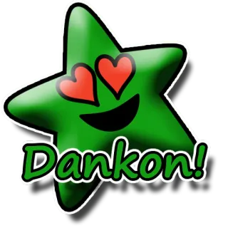 😍 Dankon! stella, occhi a cuore, esperanto, gratitudine, amore, emoji telegram sticker