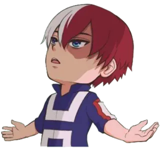 🤔 Shoto Todoroki My Hero Academia Anime, Manga, Shoto Todoroki, My Hero Academia, Postać, Bohater telegram sticker