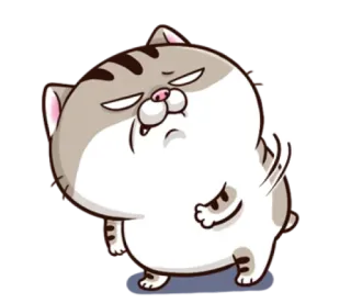 😠 고양이, 동물, 스티커, 만화, 귀여운, 화난, 표현이 풍부한 telegram sticker