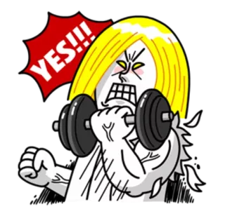 🌝 YES!!! angkat besi, latihan, kebugaran, kekuatan, olahraga telegram sticker
