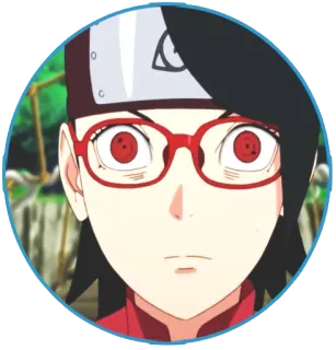 😳 Sarada Uchiha Naruto anime, ninja, girl, sarada, uchiha, sharingan, eyes, red, glasses whatsapp sticker