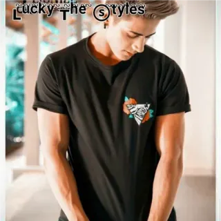🙈 LUCKY THE STYLES moda, estilo, retrato, hombre, camiseta whatsapp sticker