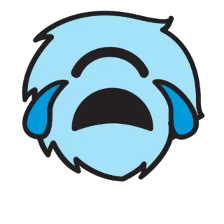 😭 triste, llorando, emoji, dibujos animados, emocional, expresión, aislado telegram sticker