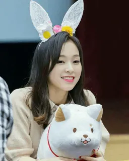 💝 phụ nữ, tai thỏ, thú nhồi bông chó, nụ cười telegram sticker