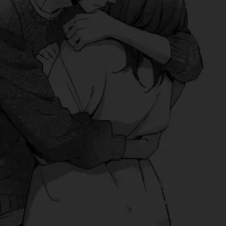🖤 abbraccio, amore, coppia, affetto, romanticismo, insieme, unione telegram sticker