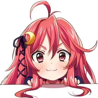 ☺️ anime, dziewczyna, słodkie, manga, kawaii, kreskówka, naklejka telegram sticker