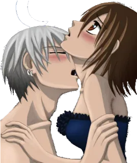 😈 Anime, Romance, Beso, Manga, Amor, Afecto telegram sticker