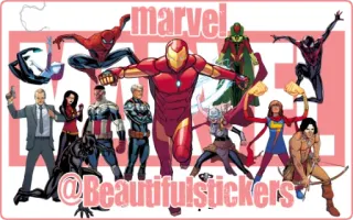 🆔 @Beautifulstickers marvel, superheroes, comic books, stickers, iron man, captain america, spider-man, characters telegram sticker