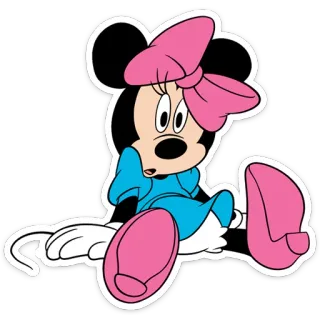 😮 Minnie Mouse cartoon, mouse, disney, minnie, cute telegram sticker