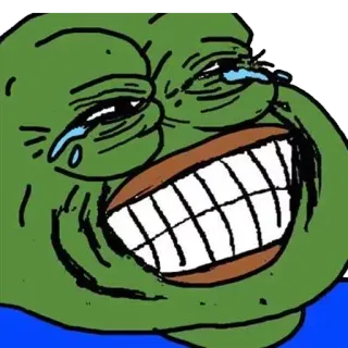 😂 Pepe the Frog 페페, 개구리, 밈, 인터넷 밈, 웃음, 울음 telegram sticker