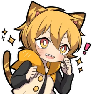 ✊ 애니메이션, 고양이, 귀여운, 반짝이, 만화 telegram sticker