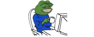 🤣 Pepe the Frog Pepe, Kikker, Meme, Internet Meme, Kantoor, Bureau whatsapp sticker