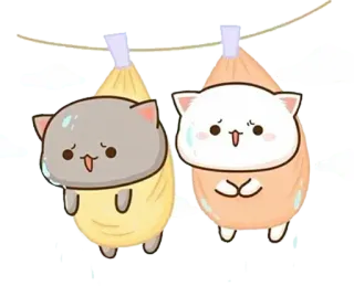 🥲 kucing, imut, kawaii, persik, kartun, stiker telegram sticker