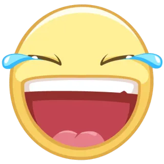 😂 이모지, 웃음, 울음, 얼굴, 노란색, 행복한 telegram sticker