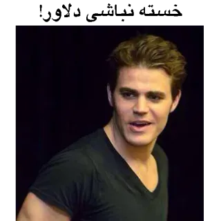 😁 Paul Wesley attore, uomo, celebrità, ritratto, serie tv telegram sticker