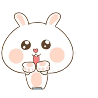 🙂 coelho, fofo, kawaii, animal telegram sticker