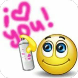 🫥 i ❤️ you! love, emoji, spray paint, heart, graffiti, message telegram sticker