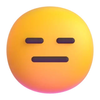 😐 อิโมจิ, ใบหน้า, สีหน้า, เป็นกลาง telegram sticker