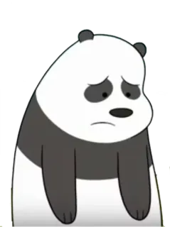 😔 Panda We Bare Bears Panda, Triste, We Bare Bears, Desenho animado, Urso telegram sticker