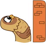 😑 dibujos animados, búho, lindo, pájaro, animal telegram sticker