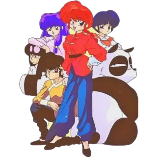 🙂 Ranma Saotome Ranma ½ anime, martial arts, comedy, 80s, 90s telegram sticker